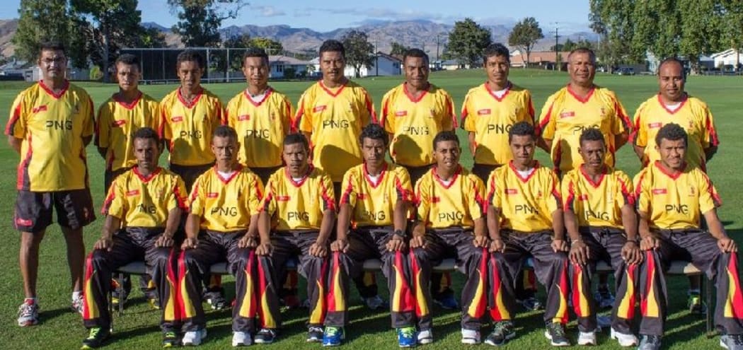 The Papua New Guinea Under 19 cricket team.
