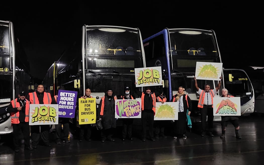Second day of Auckland bus disruption as drivers continue strike action