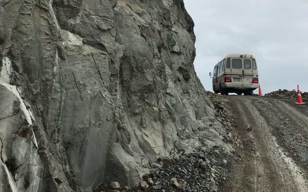 Driving the road to Clarence, near Kaikōura.