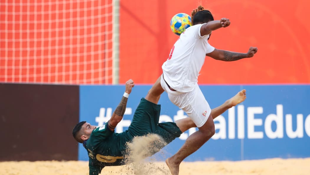 Tahiti were beaten 12 - 4 by Italy in the opening match of the FIFA Beach Soccer World Cup in Paraguay.