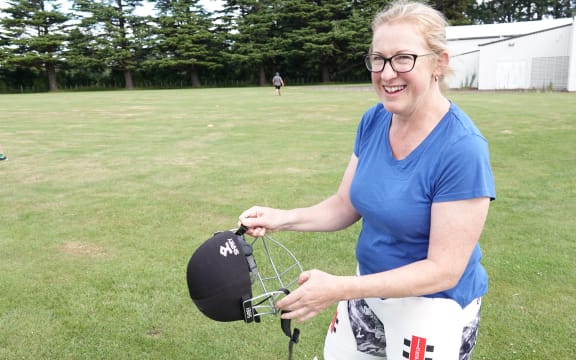 Captain Jacqui Boustead gets ready to bat.