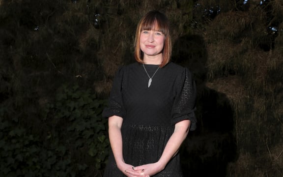 26082022. Robyn Edie. News. Southland Times/Stuff.  Stuff and Sunday Star Times senior writer Andrea Vance, with her dog Dubh.