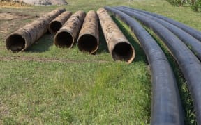 Replacement of old rusted broken metal water pipes with modern plastic pipes
