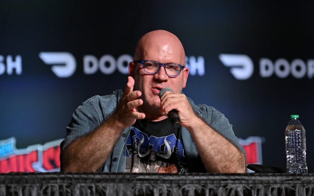 NEW YORK, NEW YORK - OCTOBER 14: David Sobolov speaks at the One Piece Dub Villains panel during New York Comic Con 2023 - Day 3 at Javits Center on October 14, 2023 in New York City.   Bryan Bedder/Getty Images for ReedPop/AFP (Photo by Bryan Bedder / GETTY IMAGES NORTH AMERICA / Getty Images via AFP)
