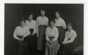 The first 7 residents of Helen Connon house, 1918