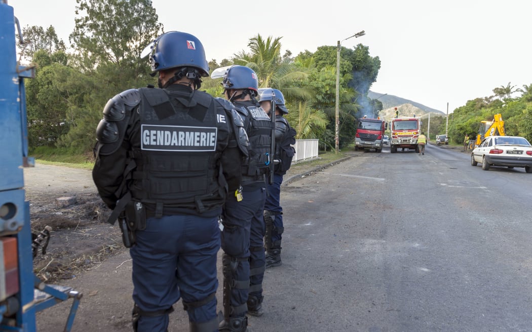 French police officers in New Caledonia.