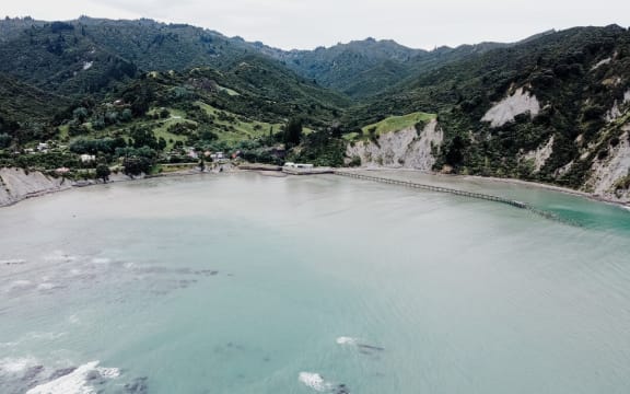 The wharf at Waima, Tokomaru Bay