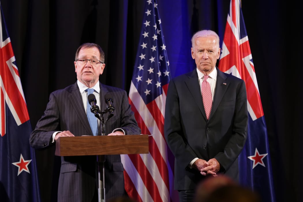 Foreign Minister Murray McCully and US Vice President Joe Biden