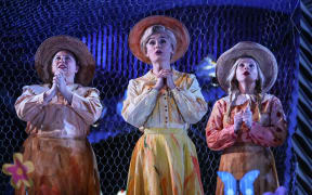 Natasha Wilson (centre) in NZ Opera's Elixir of Love