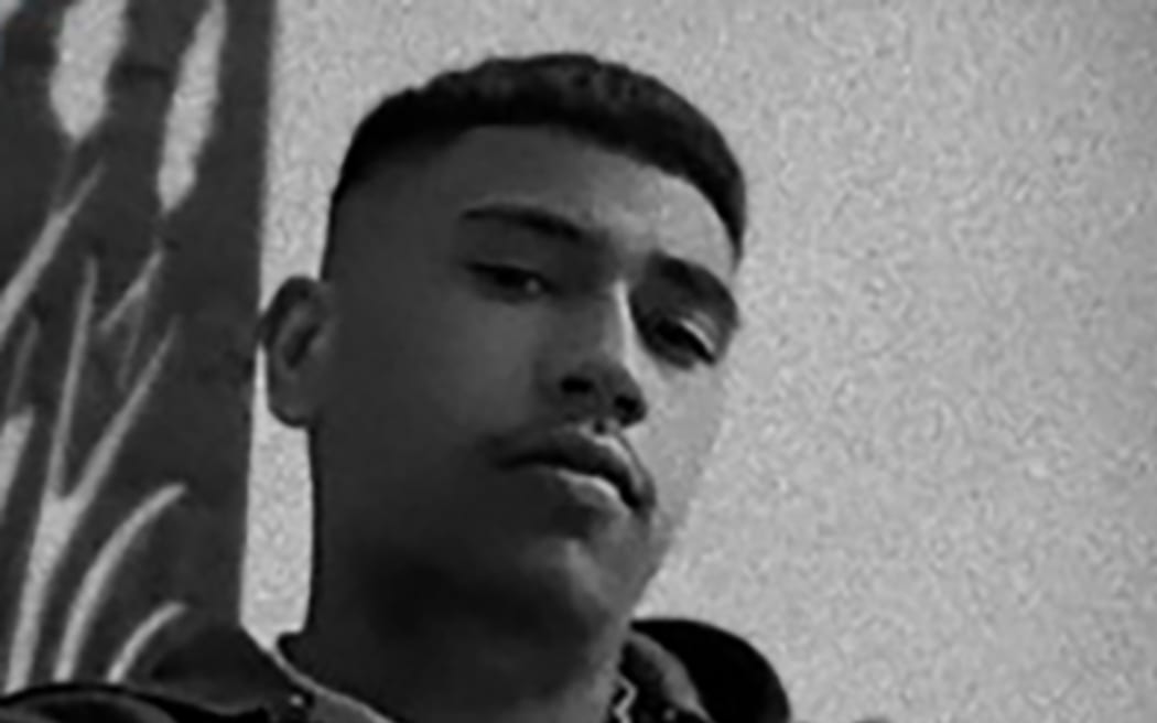 A black and white photo of missing teen Nohokotahi, also known as Bob.
