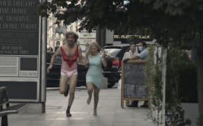 Sacha Baron Cohen and Maria Bakalova in Borat Subsequent Moviefilm
