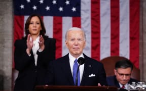 WASHINGTON, DC - MARCH 7: U.S. President Joe Biden delivers the annual State of the Union address before a joint session of Congress in the House chamber at the Capital building on March 7, 2024 in Washington, DC. This is Biden's final address before the November general election.   Shawn Thew-Pool/Getty Images/AFP (Photo by POOL / GETTY IMAGES NORTH AMERICA / Getty Images via AFP)