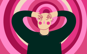 Headache illustration.