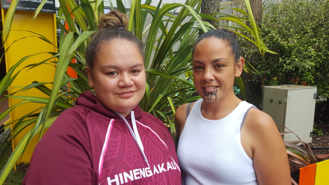 Rayne Bradley (left) with her mother Chelsea.