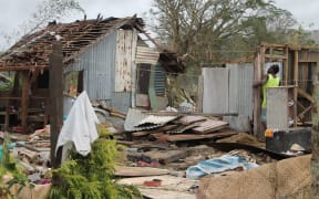 Taunono community, which was completely destroyed when Super Cyclone Pam struck.