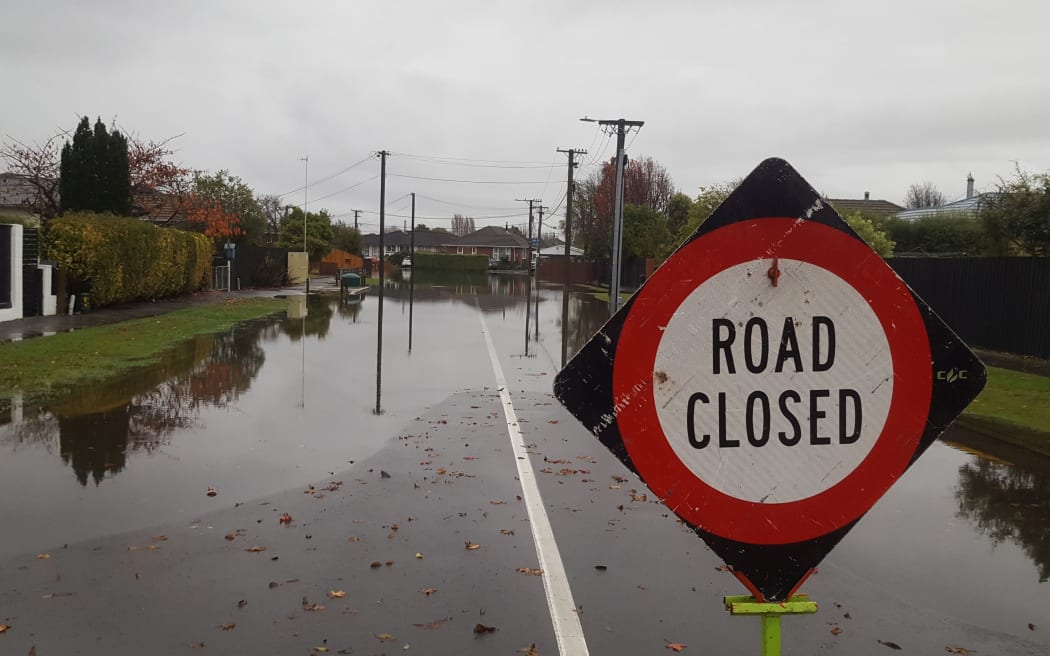 Newport Street in the Christchurch suburb of Avondale had been badly flooded