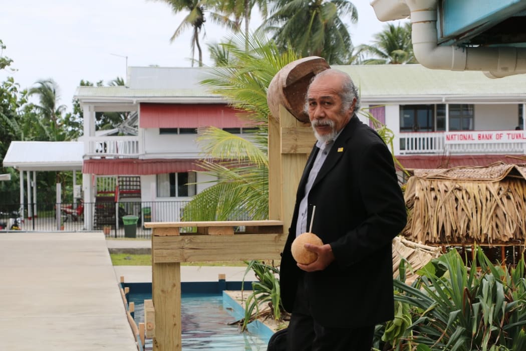 The Niue parliamentarian Billy Talagi at the 2019 Pacific Islands Forum in Tuvalu.