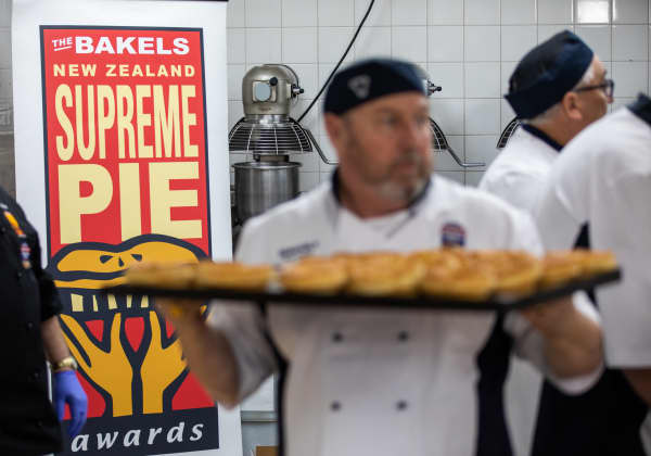Judging the New Zealand Pie Awards 2024.