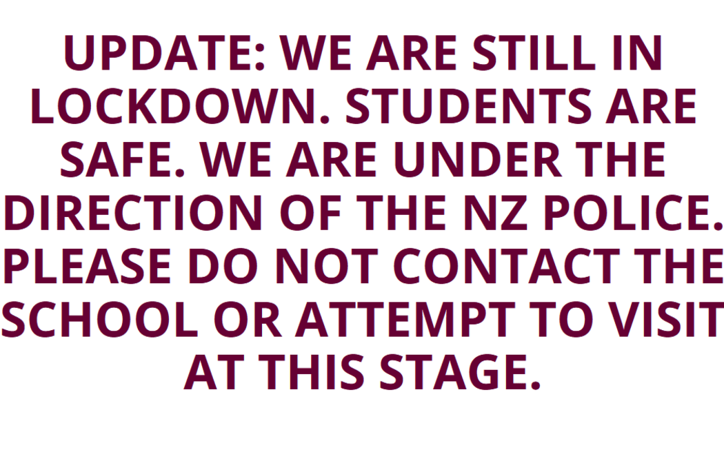 A statement on Waiuku College's website late on Wednesday morning.
