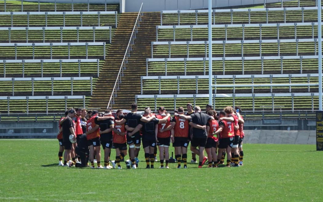 Taranaki Bulls players training ahead of NPC final.