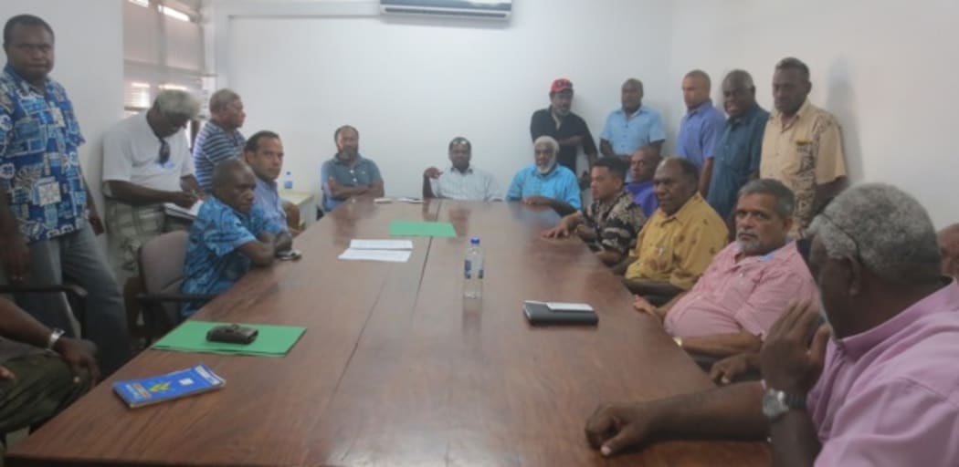 Representatives of Vanuatu's leading political parties including Vanua'aku Pati, the Graon Mo Jastis Pati, the Union for Moderates, the National United Party and the Reunification of Movements for Change.