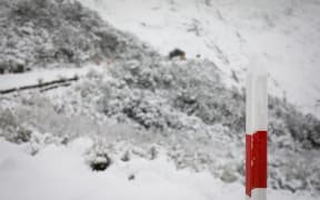 Closed Milford Road during winter