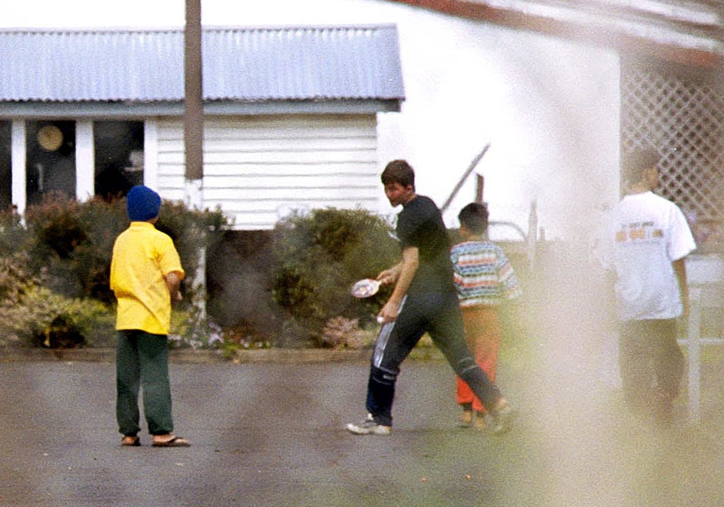 Refugees outside the Mangere Refugee Resettlement Centre.