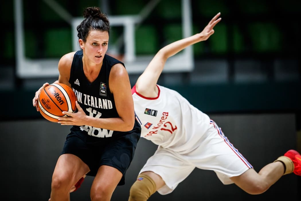 TALL FERN Jillian Harmon at the FIBA Asia Women’s World Cup in Bangalore on Thursday 27 July.