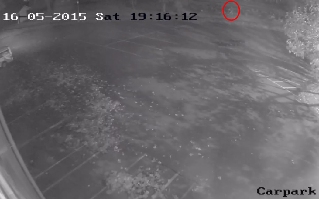 CCTV showing the man believed to have desecrated children's graves.
