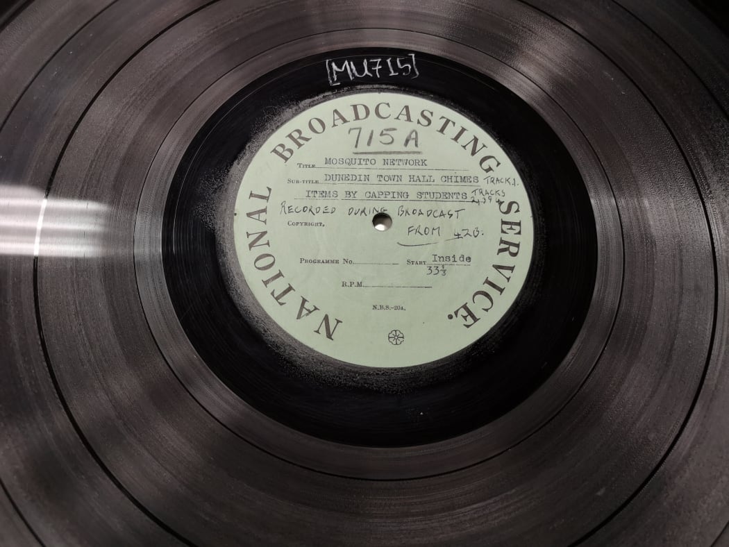 The 16-inch acetate disc on which these items were recorded in 1945.