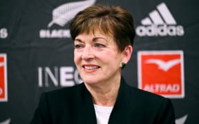 New Zealand Rugby Board Chair Dame Patsy Reddy during the Media conference to announce Allan Bunting as the new Black Ferns Director of Rugby at New Zealand Rugby, Auckland, New Zealand on Friday 10 February 2023. Mandatory credit: Andrew Cornaga / www.photosport.nz