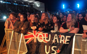 The crowd at the Chirstchurch You Are Us / Aroha Nui concert