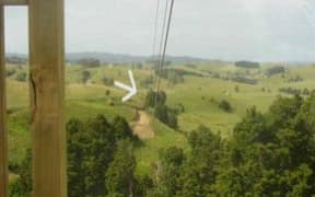 The flying fox at AE Fun Park in Northland