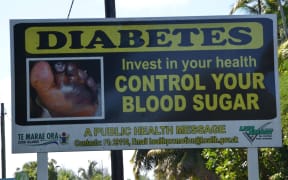 Public health sign in the Cook Islands