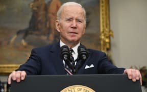 US President Joe Biden speaks about the death of Islamic State leader Abu Ibrahim al-Hashimi al-Qurayshi in Syria duringa US special forces raid.