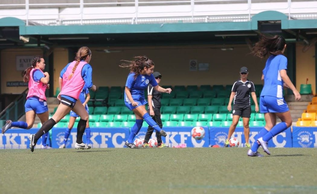 The Masakada train in Hong Kong before their EAFF Cup opener.