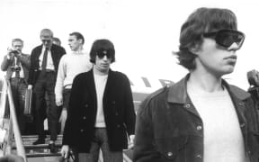 The Rolling Stones arriving in West Berlin on tour, in September 1965.