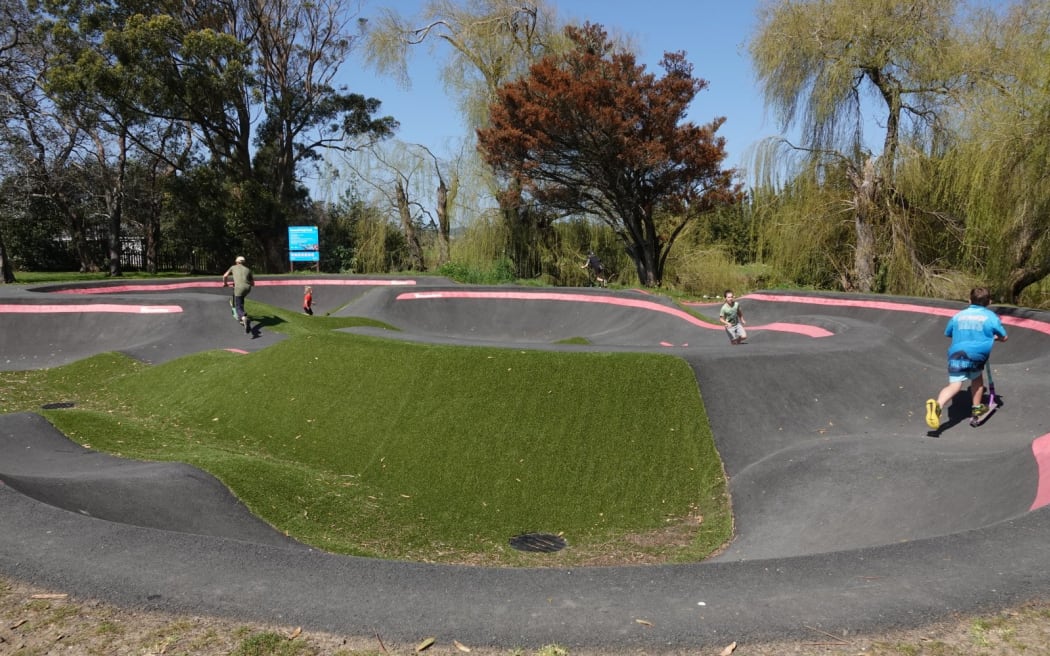A pump track is a popular feature of the Awanui upgrade