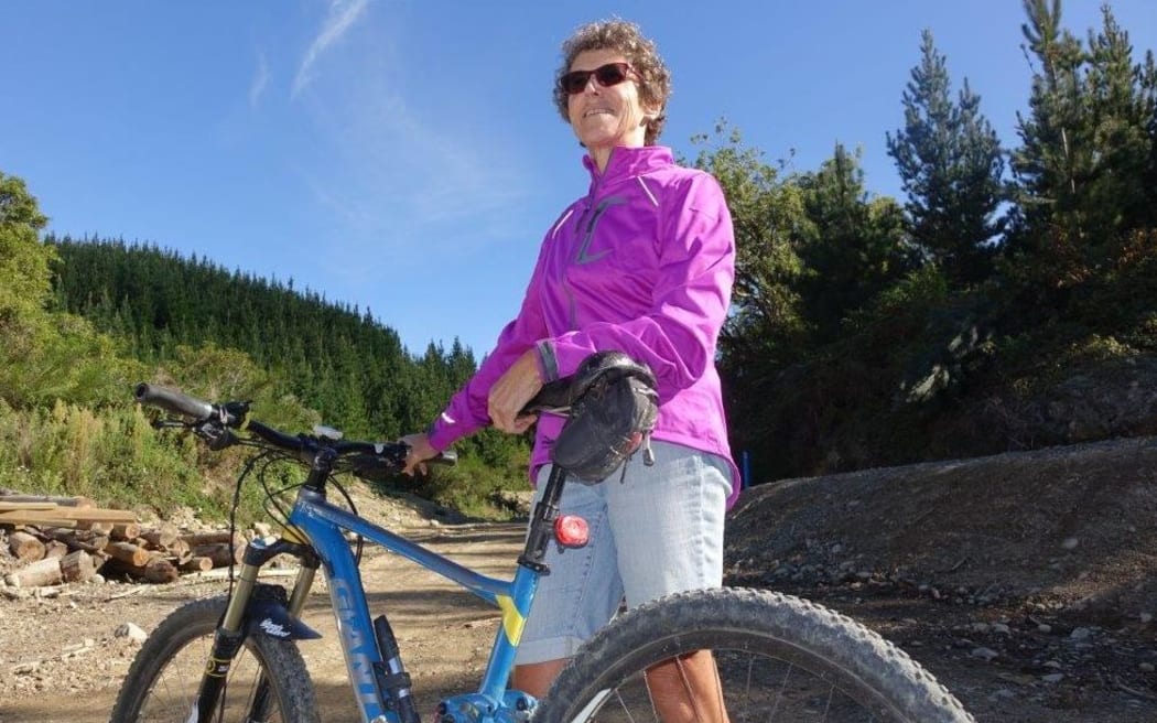 Nelson Tasman Cycle Trails Trust chair Gillian Wratt at the Spooners Tunnel