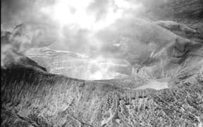 NZDF infrared footage of Monaro volcano. The brightest parts of the image are the hottest points.
