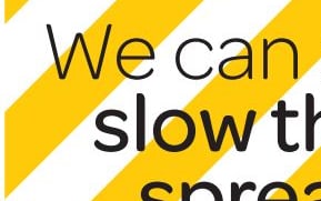 Covid-19 coronavirus slow the spread poster.