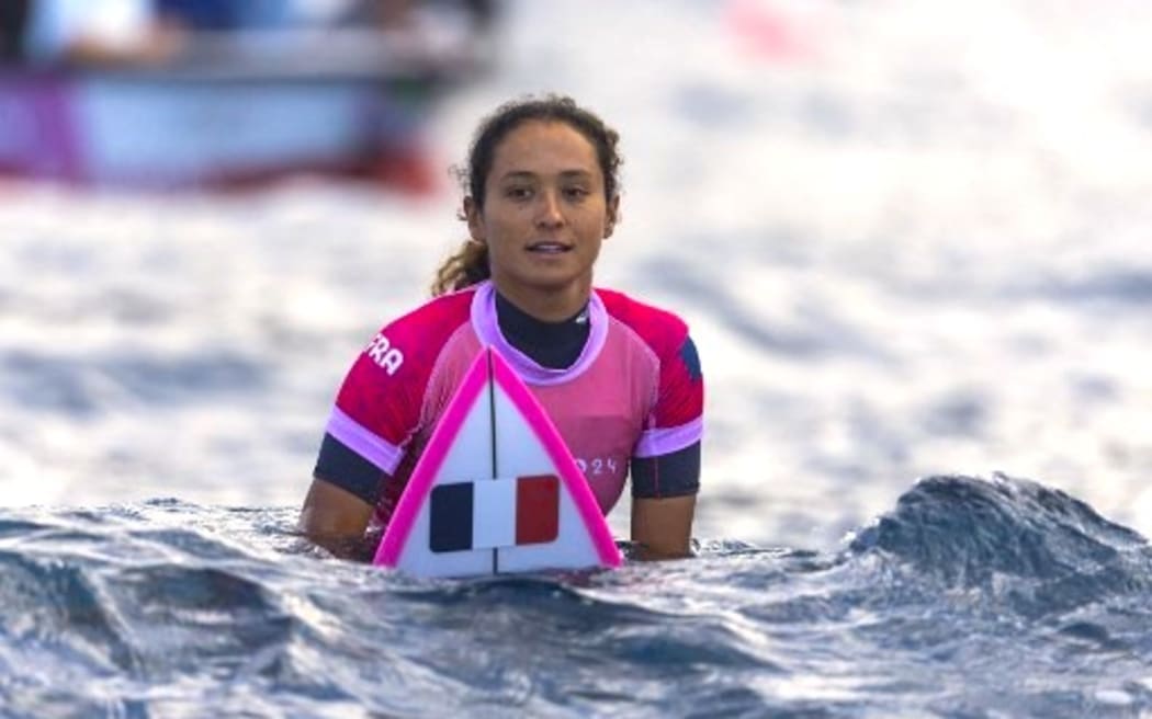 Tahitian surfer Vahine Fierro.