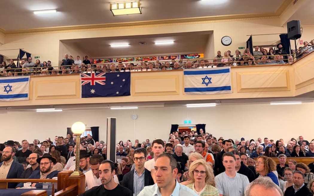 The Caulfield synagogue was filled to capacity for Monday's vigil.
