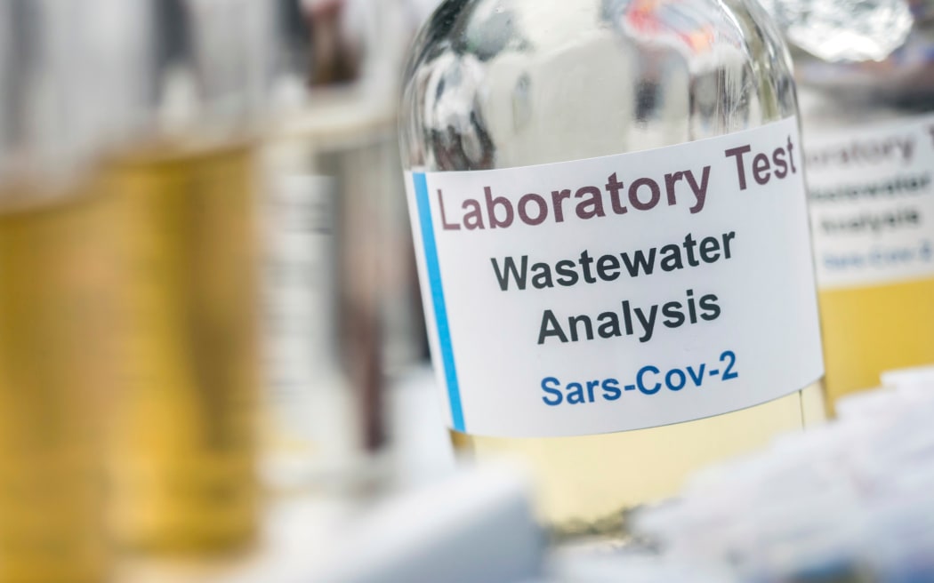 Wastewater samples, analysis of sars-cov-2 virus in patients infected by human coronavirus 229E, conceptual image