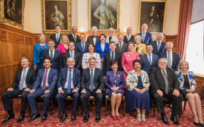 Prime Minister Bill English's new government, following the official appointments at Government House in Wellington on 20 December 2016.