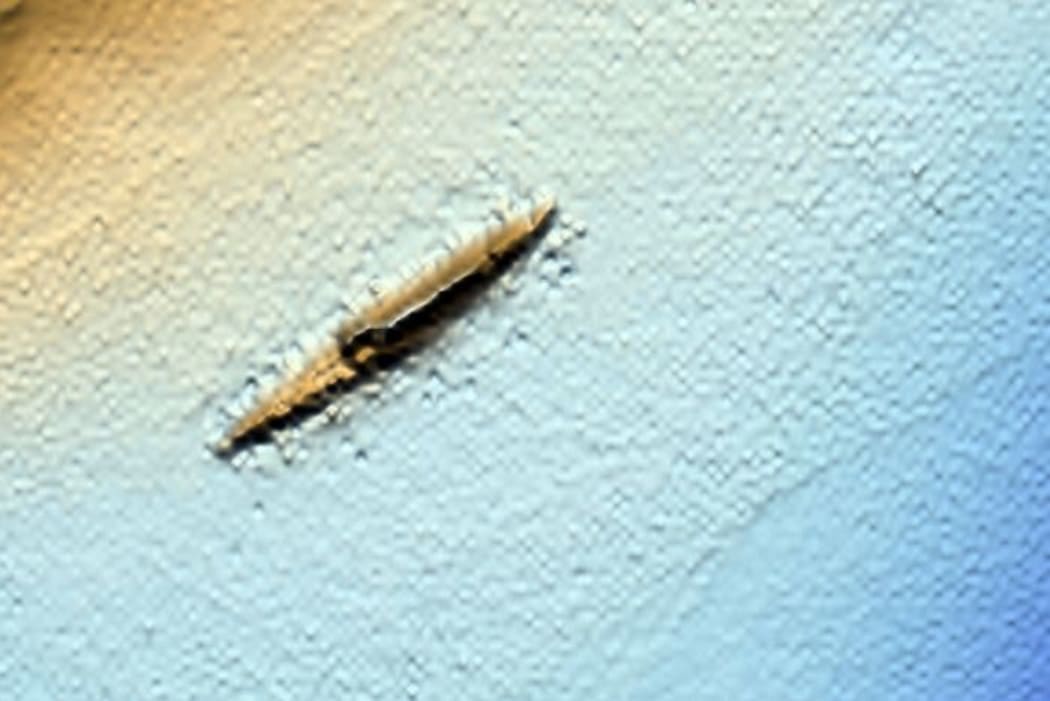 The wrecked submarine was found in 300m of water.