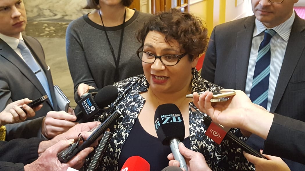 Metiria Turei talks to media about the MSD investigation.