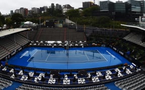 The wet weather has caused logistical nightmares for oganisers of the ASB Classic in Auckland.