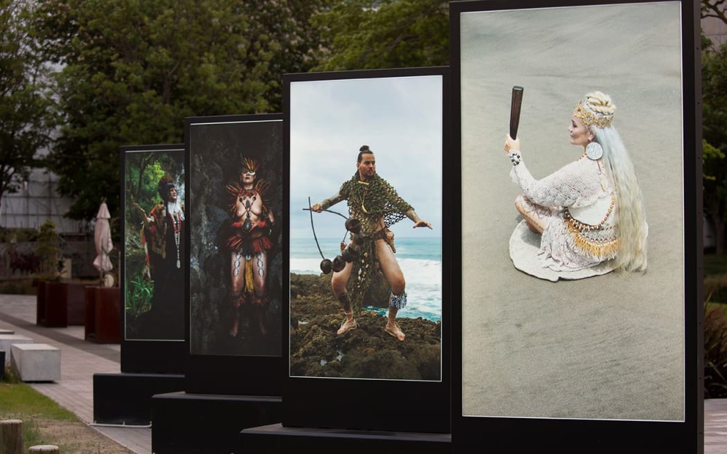Pacific Sisters 'Te Pū o te Wheke' (2021) Installation images from the SCAPE Public Art Season 2022 iteration, as commissioned by SCAPE Public Art