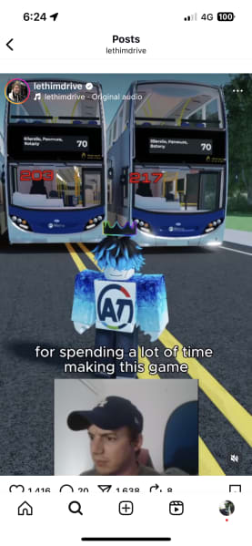 A screenshot showing the Auckland Transport Roblox Game